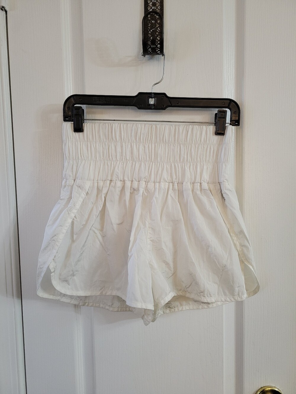 FP Movement The Way Home Shorts White Size Medium High Rise Smocked Waist